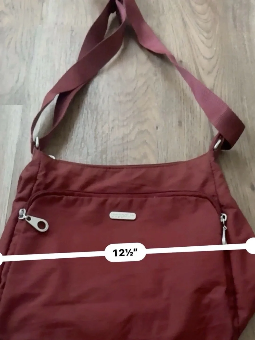 Baggallini Red Crossbody Bag with Front Zip Pocket